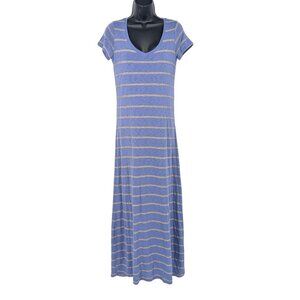 Splendid Maxi Shirt Dress Women Size S Striped Supima Cotton Blend Y2K USA Soft